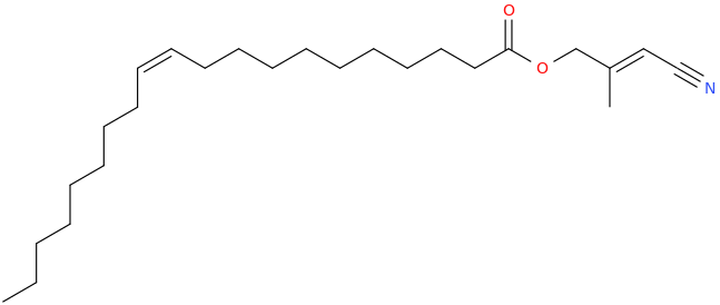 Eicos 11z enoic acid, 3 cyano 2 methyl 2 propenyl ester